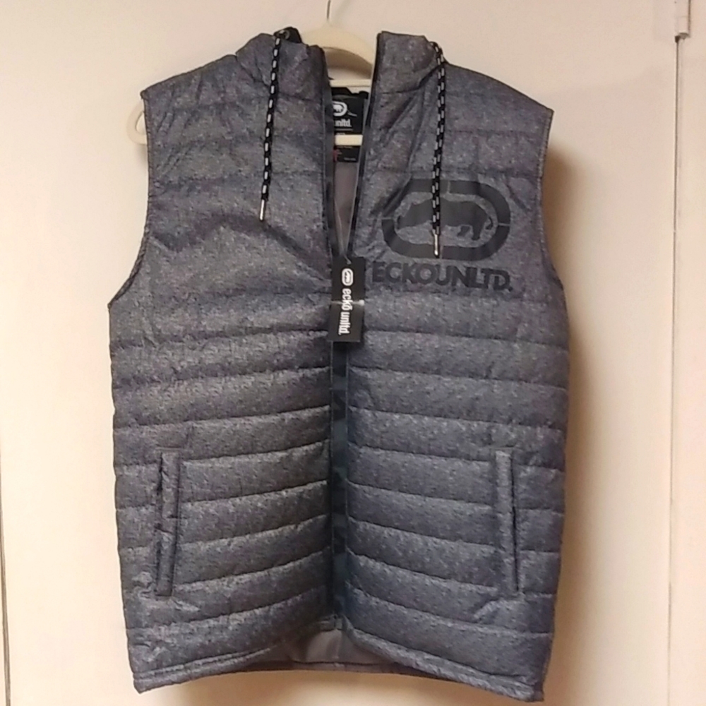 ECKO-UNLTD Sleeveless puffer with hoodie